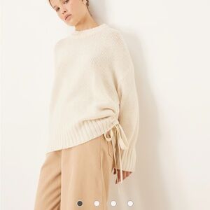 ASOS ruched side tie sweater